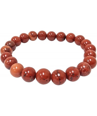 8mm Natural Round Gemstone Energy Power Crystal Beads Handmade Elastic Stretch Unisex Bracelet One Size Fits All Jasper $8.00...