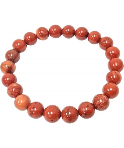 8mm Natural Round Gemstone Energy Power Crystal Beads Handmade Elastic Stretch Unisex Bracelet One Size Fits All Jasper $8.00...