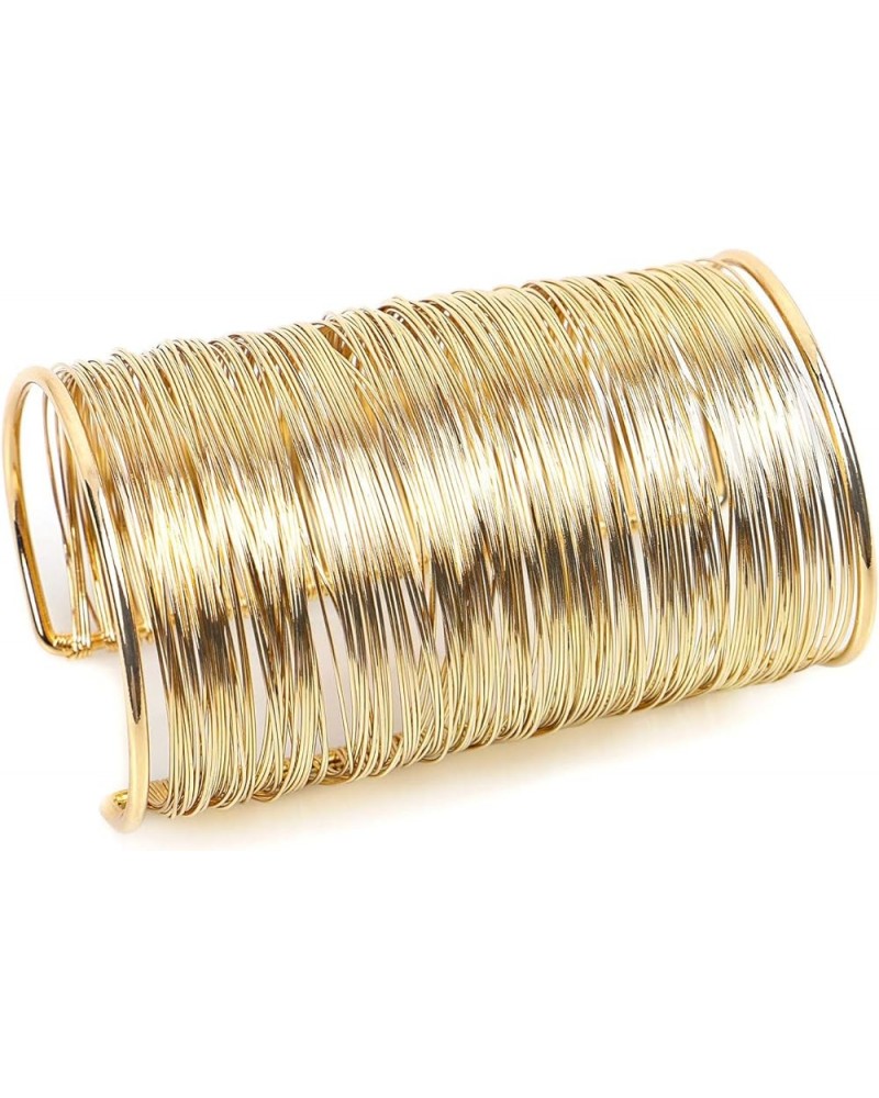 Alloy Metal Gold Thin Thread Wire Open Cuff Wide Bracelet Bangle Thin Thread Wire Bracelet $10.81 Bracelets