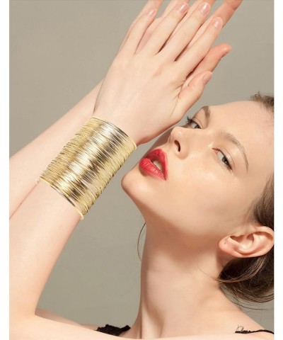 Alloy Metal Gold Thin Thread Wire Open Cuff Wide Bracelet Bangle Thin Thread Wire Bracelet $10.81 Bracelets