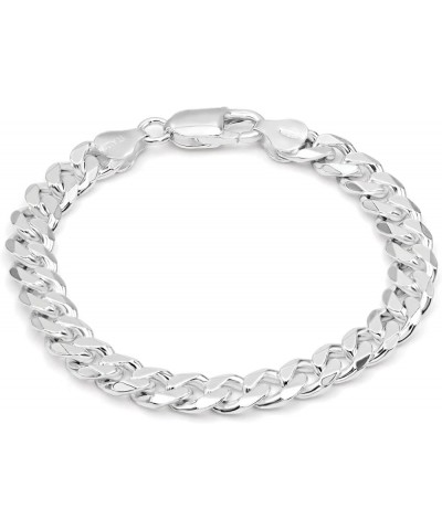 Sterling Silver 7mm Cuban Curb Link Bracelet for Men | Solid 925 Chain Bracelet Jewelry for Men | Made in Italy 7 Inches $33....