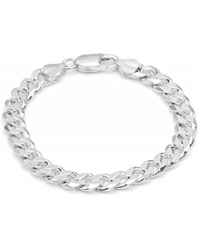 Sterling Silver 7mm Cuban Curb Link Bracelet for Men | Solid 925 Chain Bracelet Jewelry for Men | Made in Italy 7 Inches $33....