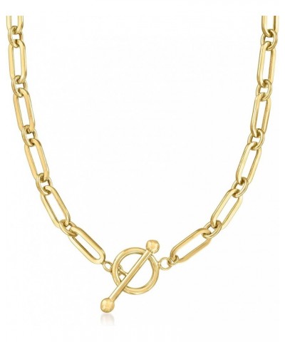 Canaria 10kt Yellow Gold Paper Clip Link Toggle Necklace 20.0 Inches $315.00 Necklaces