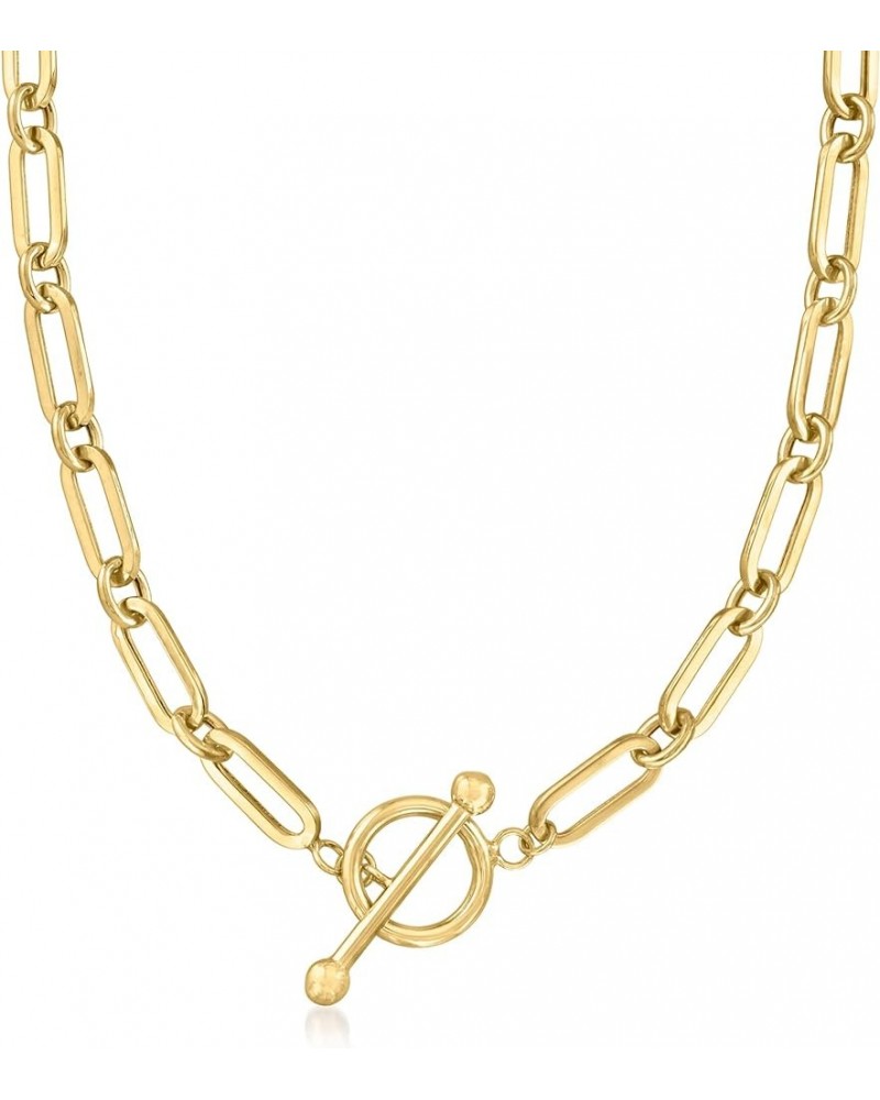 Canaria 10kt Yellow Gold Paper Clip Link Toggle Necklace 20.0 Inches $315.00 Necklaces