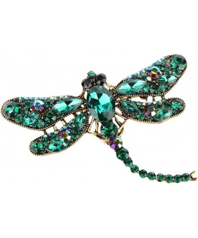 Glitter Dragonfly Brooch Pin, Women Fashion Shiny Rhinestone Dragonfly Alloy Brooch Pin, Party Dress Hats Jewelry Decor Champ...