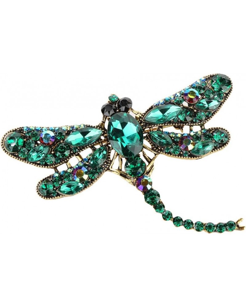 Glitter Dragonfly Brooch Pin, Women Fashion Shiny Rhinestone Dragonfly Alloy Brooch Pin, Party Dress Hats Jewelry Decor Champ...