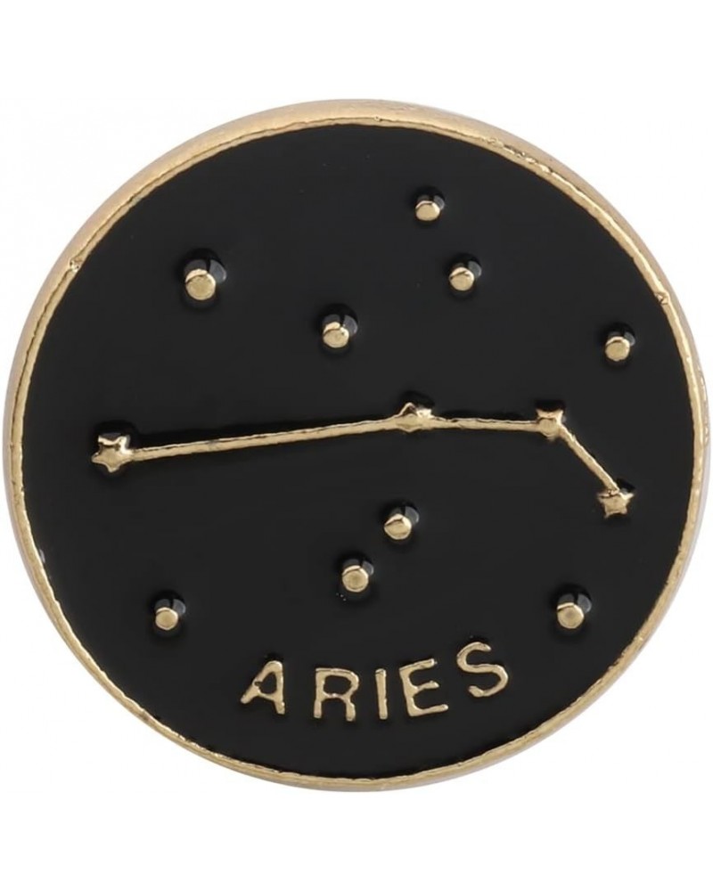 Zodiac Sign Constellation Brooch Astrology Horoscope Birthday Gift for Women Man Astrology Enamel Pins for Birth Aries Brooch...