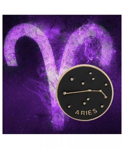 Zodiac Sign Constellation Brooch Astrology Horoscope Birthday Gift for Women Man Astrology Enamel Pins for Birth Aries Brooch...