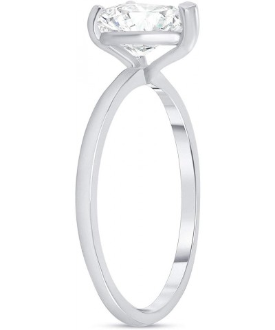 Elegant 14k Gold Heart-Shaped CZ Engagement Ring White Gold $54.00 Rings