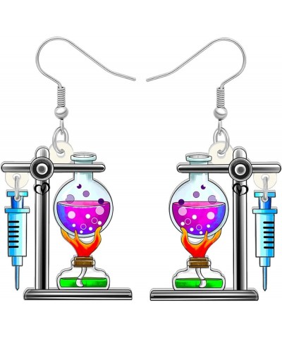 Dangle Novelty Funny Teacher Class Scientific Laboratory Equipment Earrings Acrylic Back to School Jewelry For Women Girl Kid...