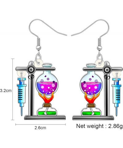 Dangle Novelty Funny Teacher Class Scientific Laboratory Equipment Earrings Acrylic Back to School Jewelry For Women Girl Kid...