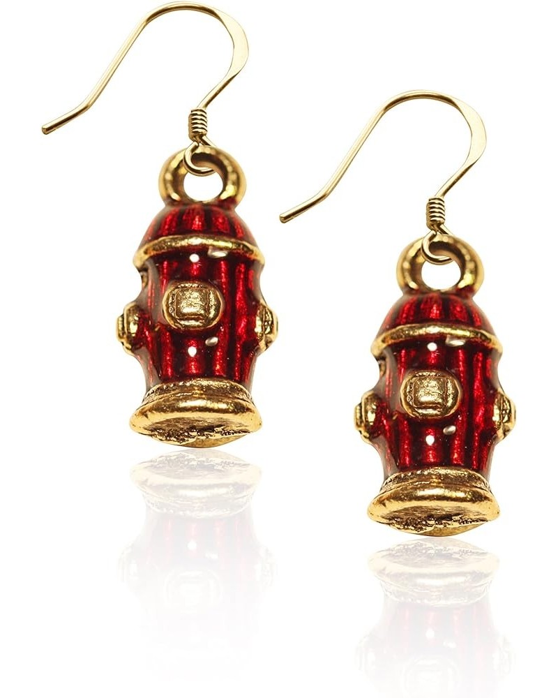 Dog Lovers Charm Earrings Fire Hydrant Gold $17.13 Earrings