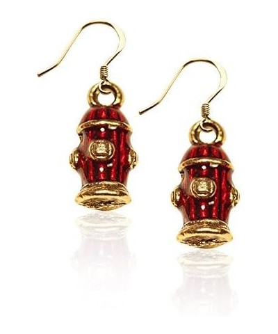 Dog Lovers Charm Earrings Fire Hydrant Gold $17.13 Earrings