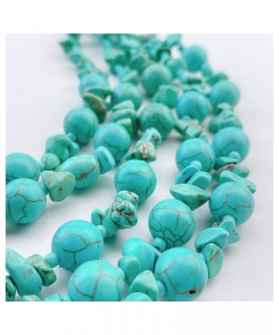 Layered Strands Turquoise Statement Chunky Necklace for Women Gifts 524 $10.59 Necklaces