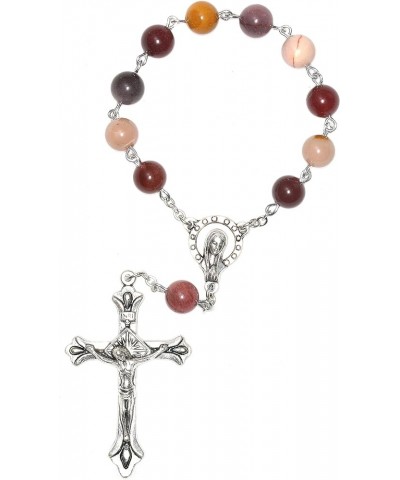 Gemstone Catholic Prayer One Decade POCKET or AUTO Rosary - Includes Holy Card, Gemstone meaning - Gift Idea: Communion, Conf...