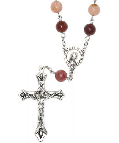 Gemstone Catholic Prayer One Decade POCKET or AUTO Rosary - Includes Holy Card, Gemstone meaning - Gift Idea: Communion, Conf...