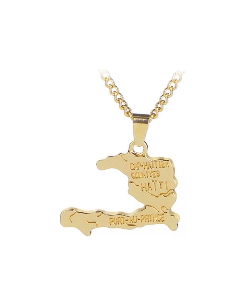 Hip Hop Haiti Map Tag Pendant Necklace $6.50 Necklaces