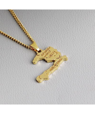 Hip Hop Haiti Map Tag Pendant Necklace $6.50 Necklaces