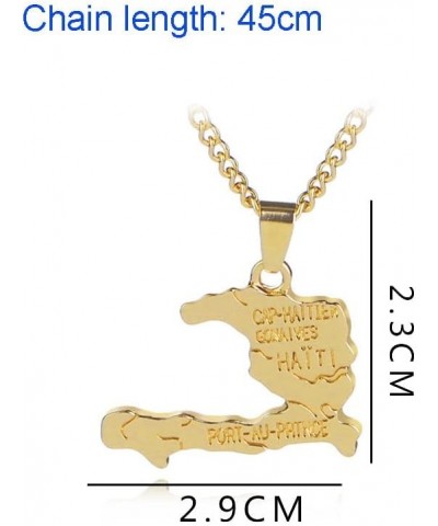 Hip Hop Haiti Map Tag Pendant Necklace $6.50 Necklaces