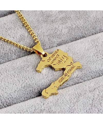 Hip Hop Haiti Map Tag Pendant Necklace $6.50 Necklaces