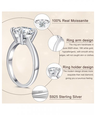 Moissanite Engagement Rings for Women,Women's Solitaire Engagement Moissanite Promise Rings 925 Sterling Silver with 18K Gold...