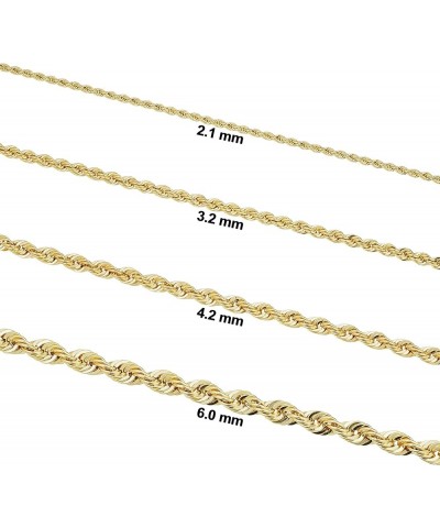 Solid 14k Yellow Gold Filled Rope Chain Necklace for Men and Women (2.1 mm, 3.2 mm, 4.2 mm or 6 mm) 18 inches 3.2 mm wide $57...