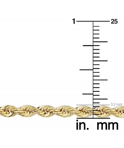 Solid 14k Yellow Gold Filled Rope Chain Necklace for Men and Women (2.1 mm, 3.2 mm, 4.2 mm or 6 mm) 18 inches 3.2 mm wide $57...