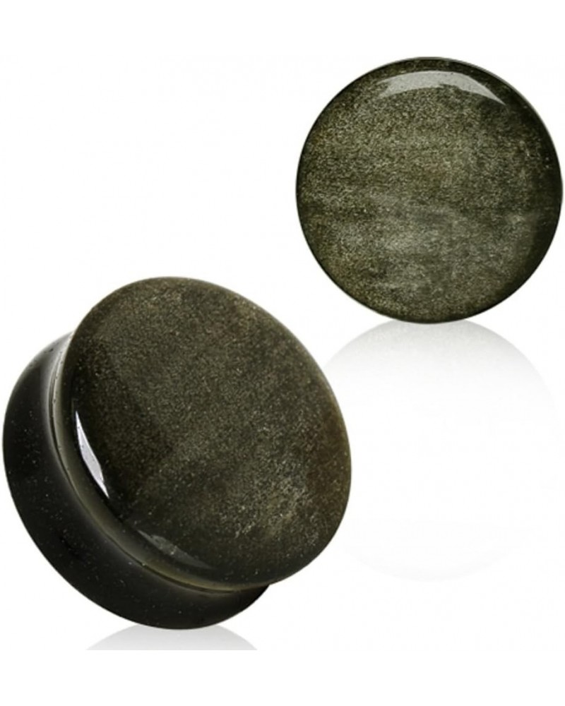 Natural Golden Obsidian Stone WildKlass Saddle Plug 1 $10.34 Body Jewelry