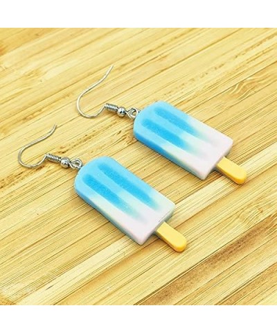 7 Pairs Cute Resin Ice Cream Dangle Earrings Set Food Summer Multicolor 3D Geometric Funny Aesthetic Kawaii Jewelry for Women...