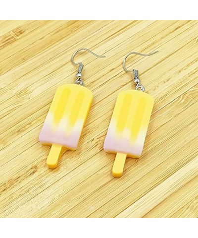 7 Pairs Cute Resin Ice Cream Dangle Earrings Set Food Summer Multicolor 3D Geometric Funny Aesthetic Kawaii Jewelry for Women...