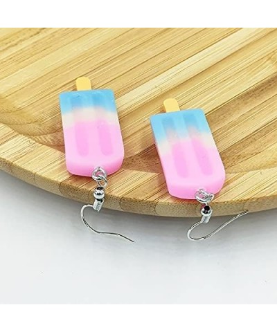 7 Pairs Cute Resin Ice Cream Dangle Earrings Set Food Summer Multicolor 3D Geometric Funny Aesthetic Kawaii Jewelry for Women...