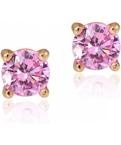 Sterling Silver Cubic Zirconia Round Stud Earrings Rose Gold 0.25 carats $8.63 Earrings