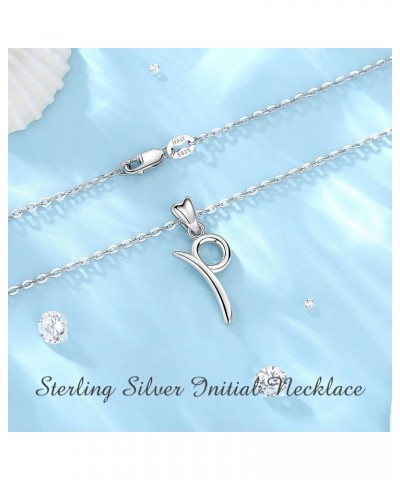 Sterling Silver Initial Necklaces for Women, Classic 26 Letter Neckless Gifts for Girls, Sister, Mother Daughter, 18 inch Cha...