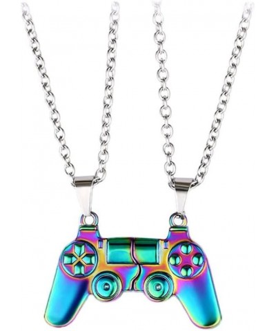 Matching Game Controller Necklace Geometric Matching Controller Pendant Necklace for Women Men Jewelry Color Color $5.79 Neck...