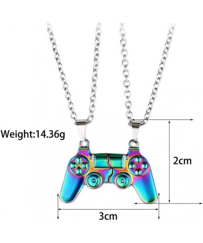 Matching Game Controller Necklace Geometric Matching Controller Pendant Necklace for Women Men Jewelry Color Color $5.79 Neck...