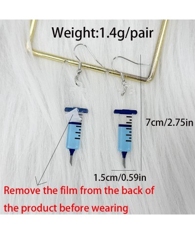 Nurse Earrings For Women Girls Acrylic Nurse Day Heart Drop Dangle Earrings Colorful Jewelry Gifts 1 Pair Style 3 $4.69 Earrings