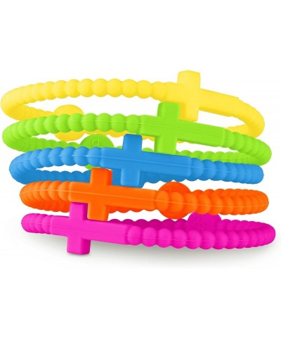 Jesus Bracelets - Cross Silicone Bracelet Neon Large $14.40 Bracelets