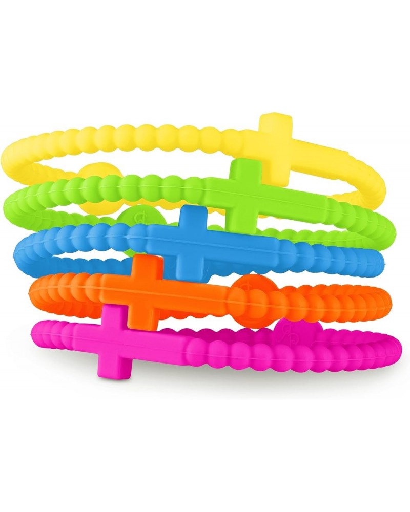 Jesus Bracelets - Cross Silicone Bracelet Neon Large $14.40 Bracelets