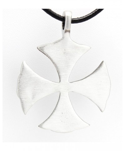 Pewter Classic Celtic Iron Cross Pendant on Leather Necklace $8.97 Necklaces