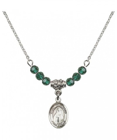 May Birth Month Bead Necklace with Catholic Patron Saint Petite Charm, 18 Inch Saint Hildegard von Bingen $32.51 Necklaces