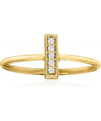 Ross-Simons Diamond-Accented Bar Ring in 14kt Yellow Gold. Size 8 $78.75 Rings