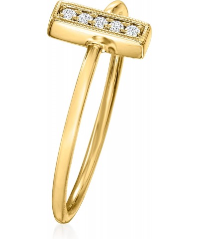 Ross-Simons Diamond-Accented Bar Ring in 14kt Yellow Gold. Size 8 $78.75 Rings