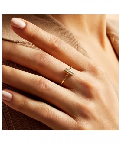 Ross-Simons Diamond-Accented Bar Ring in 14kt Yellow Gold. Size 8 $78.75 Rings