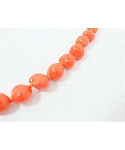 Aloha Outlet Kukui Nut Lei necklaces Orange $10.86 Necklaces