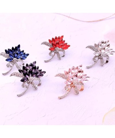 Flower Brooches Pins for Women Fashion Brooch for Women, Floral Women's Brooches & Pins Elegant Crystals Rhinestone Women Cor...