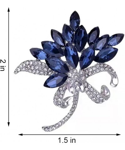 Flower Brooches Pins for Women Fashion Brooch for Women, Floral Women's Brooches & Pins Elegant Crystals Rhinestone Women Cor...