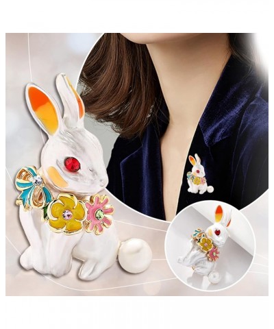 Silver Brooch for Women Screw on Pin Backs Jackets Women Brooch Gifts Cloth Beautiful Fashion Bunny Men Rabbit Decoration Pin...