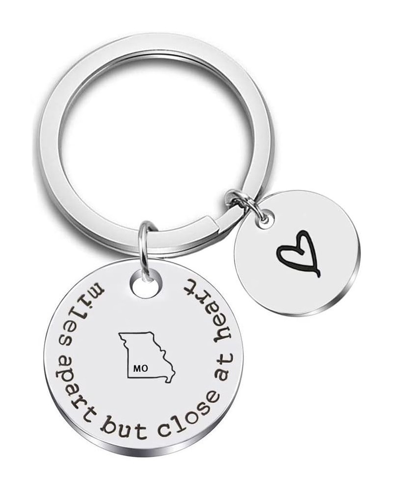 Miles Apart but Close at Heart United States Keychain Moving Away Gift Going Away Gift Long Distance Relationship Gift Mo-mis...