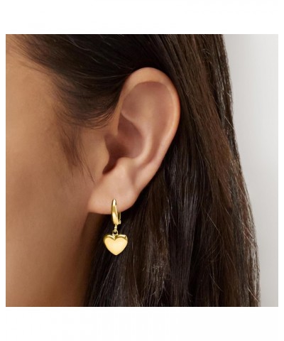 Canaria 10kt Yellow Gold Heart Hoop Drop Earrings $84.15 Earrings