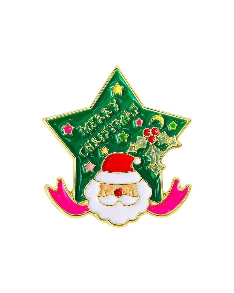 Christmas Pins for Backpacks Kawaii Santa Cat Cute Enamel Brooches Button Pins Accessories Novelty Cartoon Funny Badges Cloth...